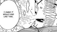 Kafka's powers begin fading as seen in the Kaiju No. 8 manga (Image credit: Shueisha)